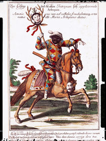 Harlequin on Horseback by German School