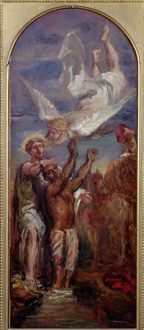 Study for St. Philip Baptising the Eunuch of the Queen of Ethiopia by Theodore Chasseriau