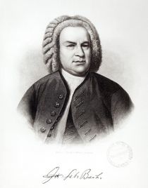 Portrait of Johann Sebastian Bach by V. Weger