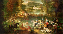 Hunting at the Saint-Jean Pond in the Forest of Compiegne von Jean-Baptiste Oudry