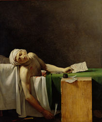 The Death of Marat, after the original by Jacques-Louis David von Jerome Martin Langlois