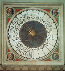 Canonical clock with the heads of four prophets by Paolo Uccello