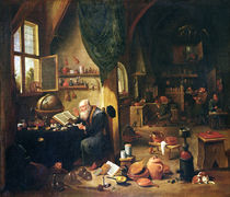 An Alchemist in his Workshop von David the Younger Teniers