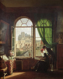 View of Saint-Eustache Church from a House on Rue Platriere or by Martin Drolling