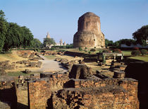 The Dhamekh stupa, c.500 AD von Indian School