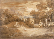 Mountain Landscape with Figures von Thomas Gainsborough