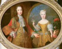 Louis XV and the Infanta of Spain von Alexis Simon Belle