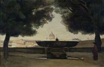 The Fountain of the French Academy in Rome by Jean Baptiste Camille Corot