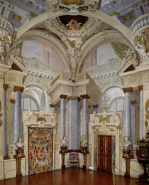 View of the interior of the Sala dell'Udienza 1638-44 by Angelo and Mitelli, Agostino Colonna