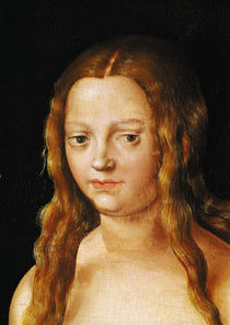 Adam and Eve, detail of Eve's head by Lucas, the Elder Cranach