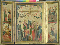 Triptych depicting the Crucifixion of Christ von Master of Cologne