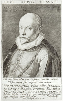 Portrait of Roland de Lassus 1593-94 von Jean or Johann Sadeler