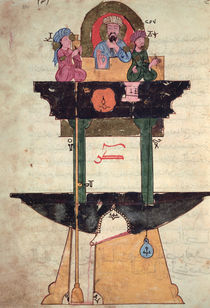 Water clock with automated figures by Islamic School