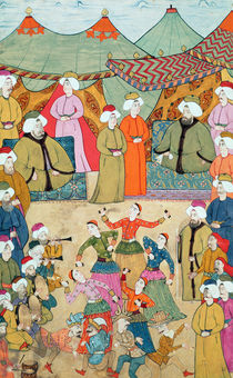 A Dance for the Pleasure of Sultan Ahmet III from the 'Surnama' by Ottoman School