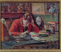 Emile Verhaeren in his Study von Maximilien Luce
