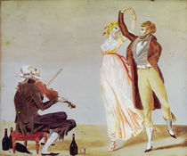 Merveilleuse and Incroyable with a Violinist by Louis Leopold Boilly