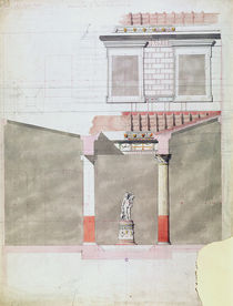 Design for the atrium of the Pompeiian palace of Prince Napoleon III by French School
