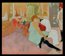 In the Salon at the Rue des Moulins von Henri de Toulouse-Lautrec