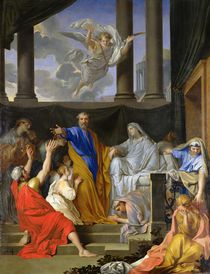 St. Peter Resurrecting the Widow Tabitha by Henri Testelin
