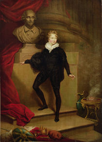 Master Betty as Hamlet before a bust of Shakespeare by James Northcote