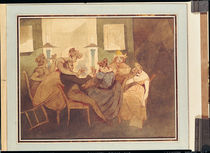 The Card Game, after 1830 by Henri Bonaventure Monnier