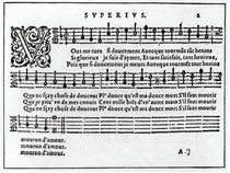 Poem to music by Jean Antoine de Baif von French School