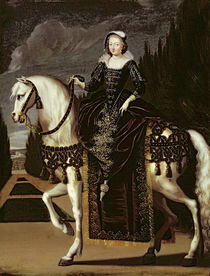 Equestrian Portrait of Marie de Medici von French School