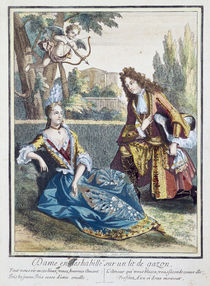 A Woman Seated on the Grass von Bonnart