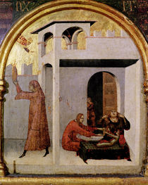 St. Louis of Toulouse appearing at the bedside of a sick child von Simone Martini