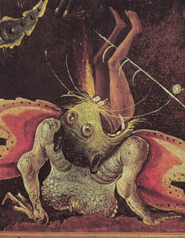 The Last Judgement, detail of a man being eaten by a monster by Hieronymus Bosch