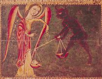 St. Michael Weighing Souls von Master of the Llusanes
