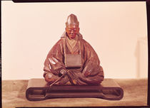 Seated statue of Basho Edo Period by Ran-Koo