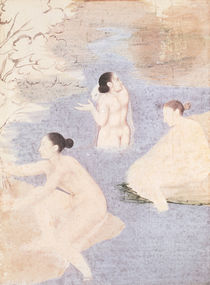Three Bathers by Indian School