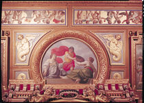 Detail of the ceiling depicting a scene from the story of Perseus by Jean Mosnier