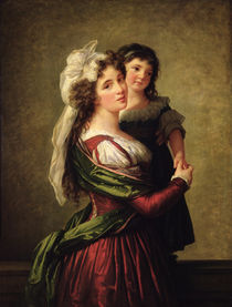 Madame Rousseau and her Daughter von Elisabeth Louise Vigee-Lebrun