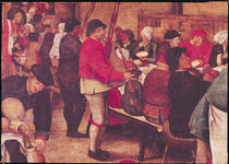 The Wedding Supper, detail from the left hand side von Pieter III Brueghel