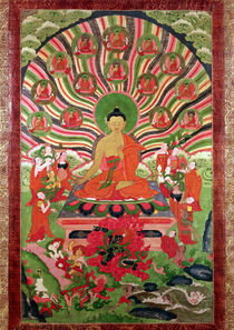 Scenes from the life of Buddha by Tibetan School