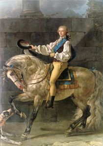 Equestrian Portrait of Stanislas Kostka Potocki 1781 by Jacques Louis David