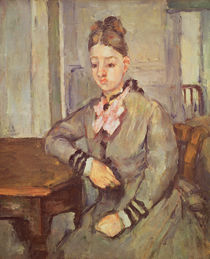 Madame Cezanne Leaning on a Table by Paul Cezanne