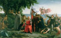 The First Landing of Christopher Columbus in America von Dioscoro Teofilo Puebla Tolin