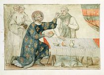 Ms 1779 fol.81 St. Louis feeding a miserly monk by Nicolas Claude Fabri de Peiresc