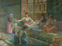 Interior of a Harem, c.1865 by Leon-Auguste-Adolphe Belly
