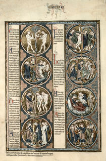 The Toledo Bible Moralisee f.7v by Spanish School