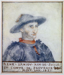 Portrait of Rene I Duke of Anjou von Thierry Bellange