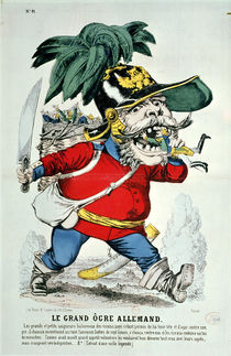 The Giant German Ogre, caricature of Otto von Bismarck by French School