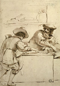 The Moneylender by Guercino