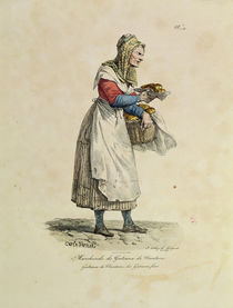 The Nanterre Cake Seller, number 10 from 'The Cries of Paris' series von Antoine Charles Horace Vernet