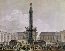 Construction of the Vendome Column in 1803-10 by French School
