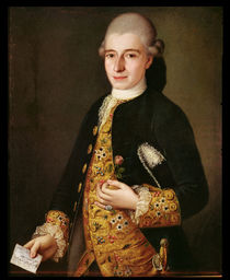 Portrait of a Gentleman with a Rose Buttonhole by Pietro Longhi