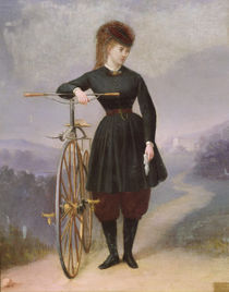 Blanche d'Antigny and her Velocipede by Betinet